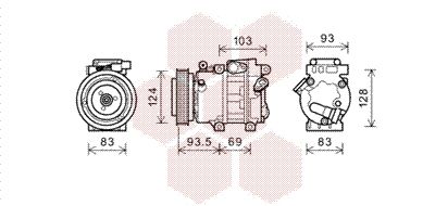 VAN WEZEL Компрессор, кондиционер 8200K238